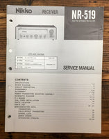 Nikko NR-519 Receiver  Service Manual *Original*