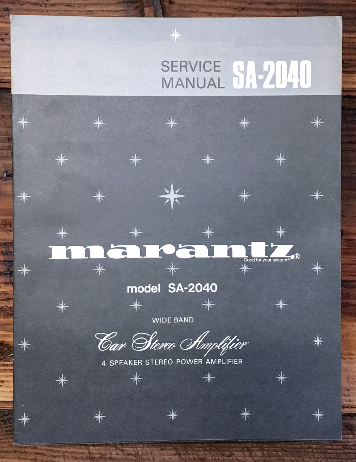 Marantz SA-2040 Car Amplifier  Service Manual *Original*