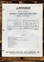 Mitsubishi M-PF3200 Preamp / Preamplifier Service Manual *Original*