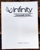 Infinity Crescendo Series  Speaker  Owner / User Manual *Original*