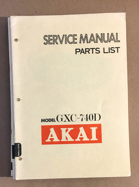 Akai GXC-740D Cassette Deck  Service Manual *Original*