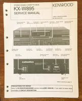 Kenwood KX-W895 Tape Cassette Player  Service Manual *Original*
