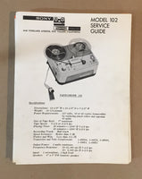 Sony TC-102 Tape Recorder Service Manual *Original* #2