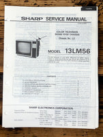 Sharp 13LM56 TV / Television Service Manual *Original*