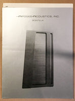 Apogee Scintilla Speaker Cardstock Dealer Spec Sheet *Original*