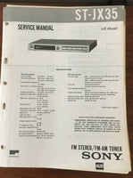 Sony ST-JX35 Tuner Service Manual *Original*