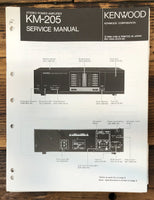 Kenwood KM-205 Amplifier  Service Manual *Original*