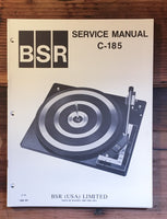 Kenwood C-185 C-185 Record Player / Turntable Service Manual *Original*