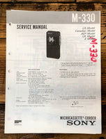 Sony M-330 Micro Cassette  Service Manual *Original*