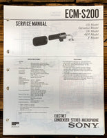 Sony ECM-S200 Microphone  Service Manual *Original*