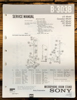 Sony B-303B Microphone  Service Manual *Original*