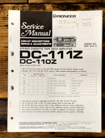 Pioneer DC-111Z DC-110Z Stereo  Service Manual *Original*