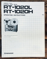Pioneer RT-1020H Reel to Reel  Owner / User Manual *Original*