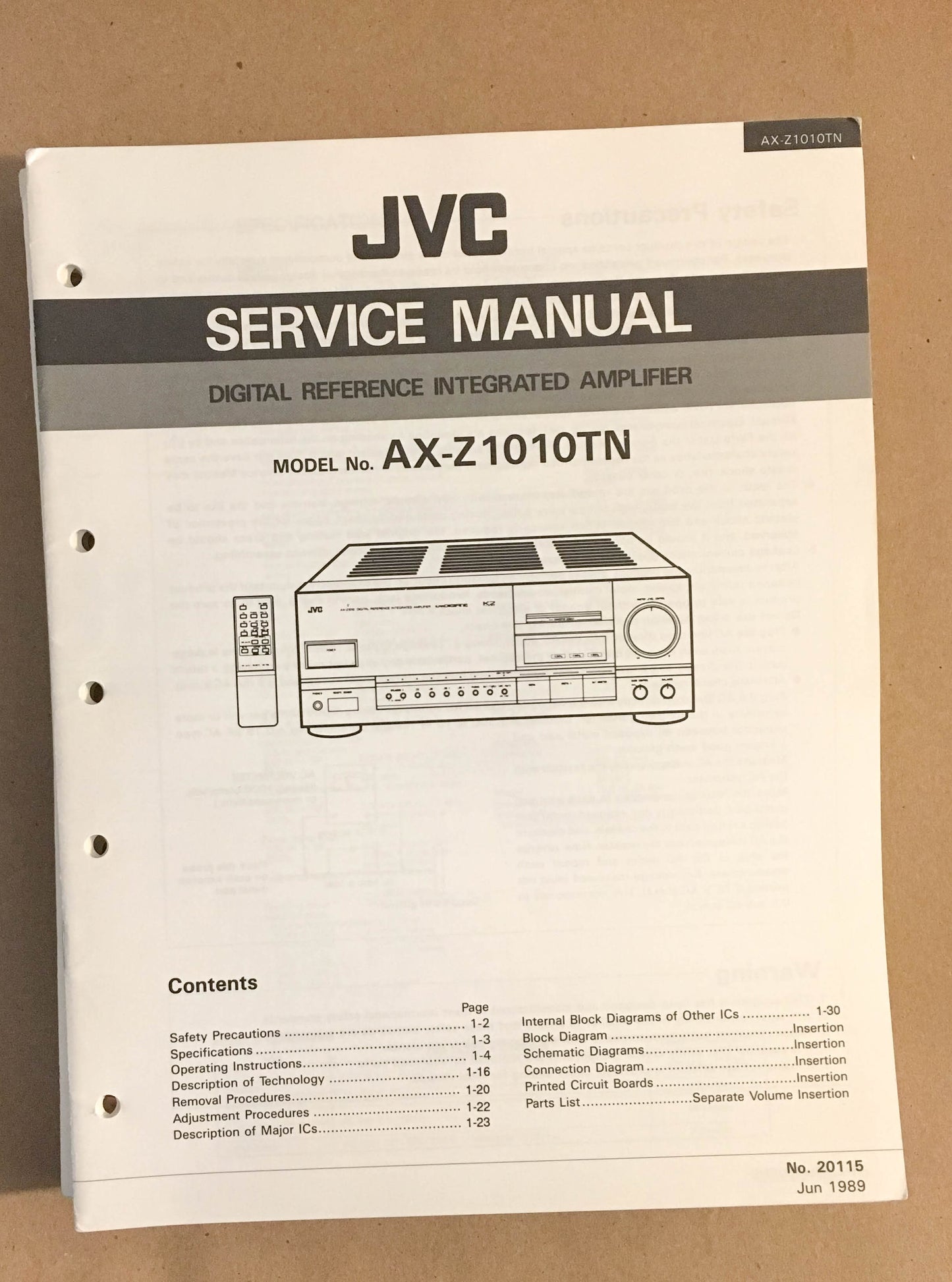 JVC AX-Z1010TN Amplifier  Service Manual *Original*