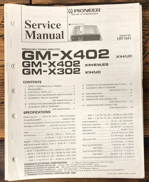 Amplifier Service Manual *Original* – Vintage Audio Store - Vintage ...