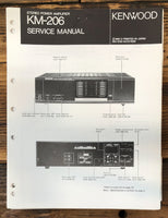 Kenwood KM-206 Amplifier  Service Manual *Original*