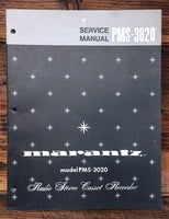 Marantz PMS-3020 Cassette  Service Manual *Original*