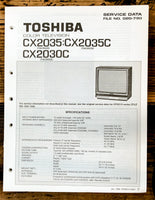 Toshiba CX2035 CX2035C CX2030C TV Television Service Manual *Original*