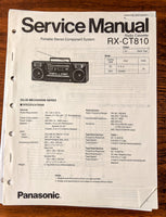 Panasonic RX-CT810 Radio Cassette Service Manual *Original*