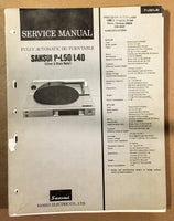 Sansui P-L50 P-L40 Record Player / Turntable  Service Manual *Original*