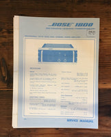 Bose Model 1800 Amplifier Service Manual *Original*