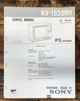 Sony KV-1939RH TV  Service Manual *Original*