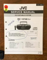JVC RCX740 Stereo System Service Manual Notice *Original*