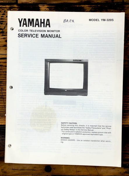 Yamaha YM-320S Color TV Service Manual *Original*