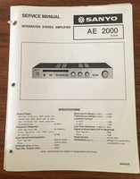 Sanyo AE 2000 AMPLIFIER Service Manual *Original*