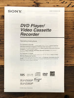 Sony SLV-D550P SLV-D350P DVD VCR  Owner / User Manual *Original* #1