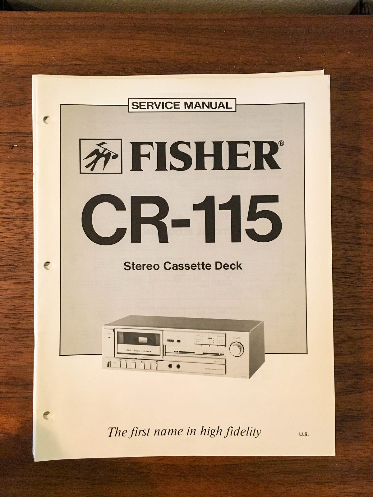 Fisher CR-115 Cassette Service Manual *Original*