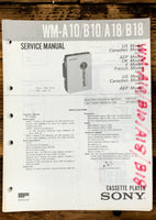 Sony WM-A10 WM-B10 WM-A18 WM-B18 Radio Cassette  Service Manual *Original*