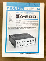 Pioneer SA-900 Amplifier Service Manual *Original* #2