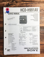 Sony HCD-H991AV Stereo System  Service Manual *Original*