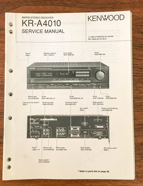 Kenwood KR-A4010 Receiver Service Manual *Original*