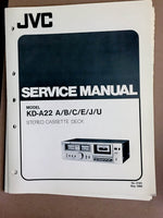 JVC KD-A22 Cassette Deck  Service Manual *Original*
