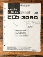 Pioneer CLD-3090 CD CDV LD Player Service Manual *Original*