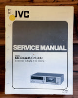 JVC KD-D4 D4A Cassette Service Manual *Original*