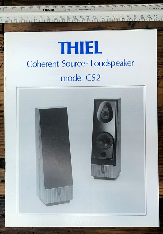 Thiel CS 2 Speaker Dealer Brochure 7 pgs *Original*