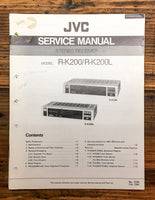JVC R-K200 R-K200L Receiver  Service Manual *Original*
