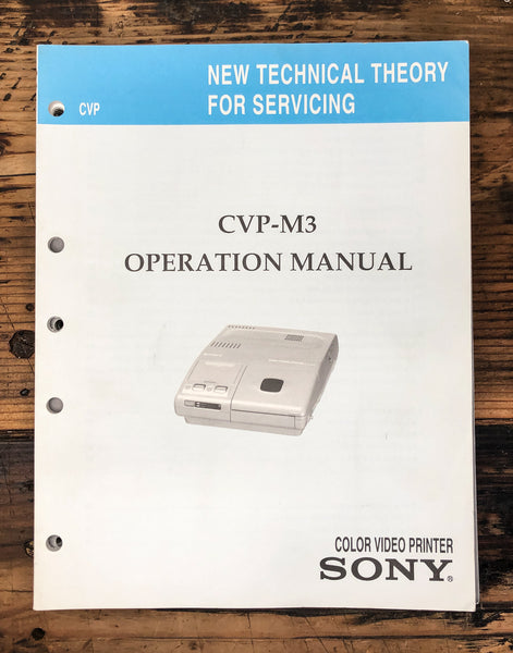 Sony CVP-M3 Color Video Printer  Operation Manual *Original*