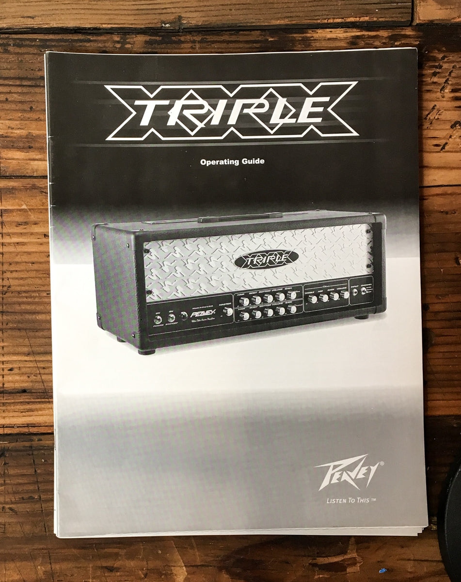 Peavey Triple XXX Amplifier User / Owner Manual *Original*