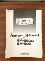 Pioneer SA-608 SA-6800 Amplifier Service Manual *Original*