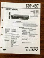 Sony CDP-497  Service Manual *Original*