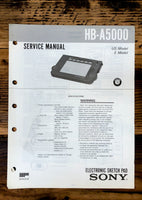 Sony HB-A5000 Sketch Pad  Service Manual *Original*