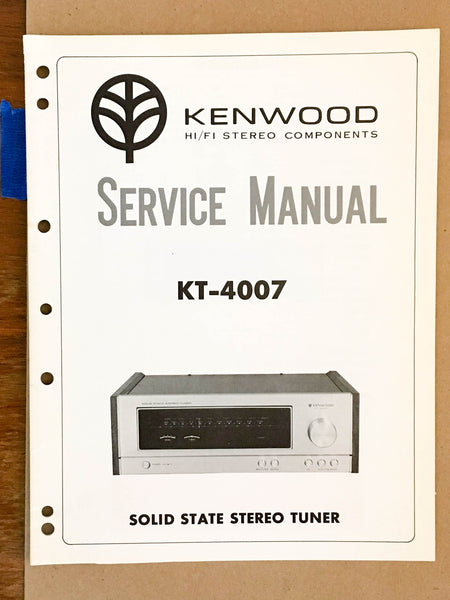 Kenwood KT-4007 Tuner  Service Manual *Original*
