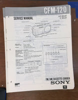 Sony CFM-120 Radio Cassette Recorder Service Manual *Original*