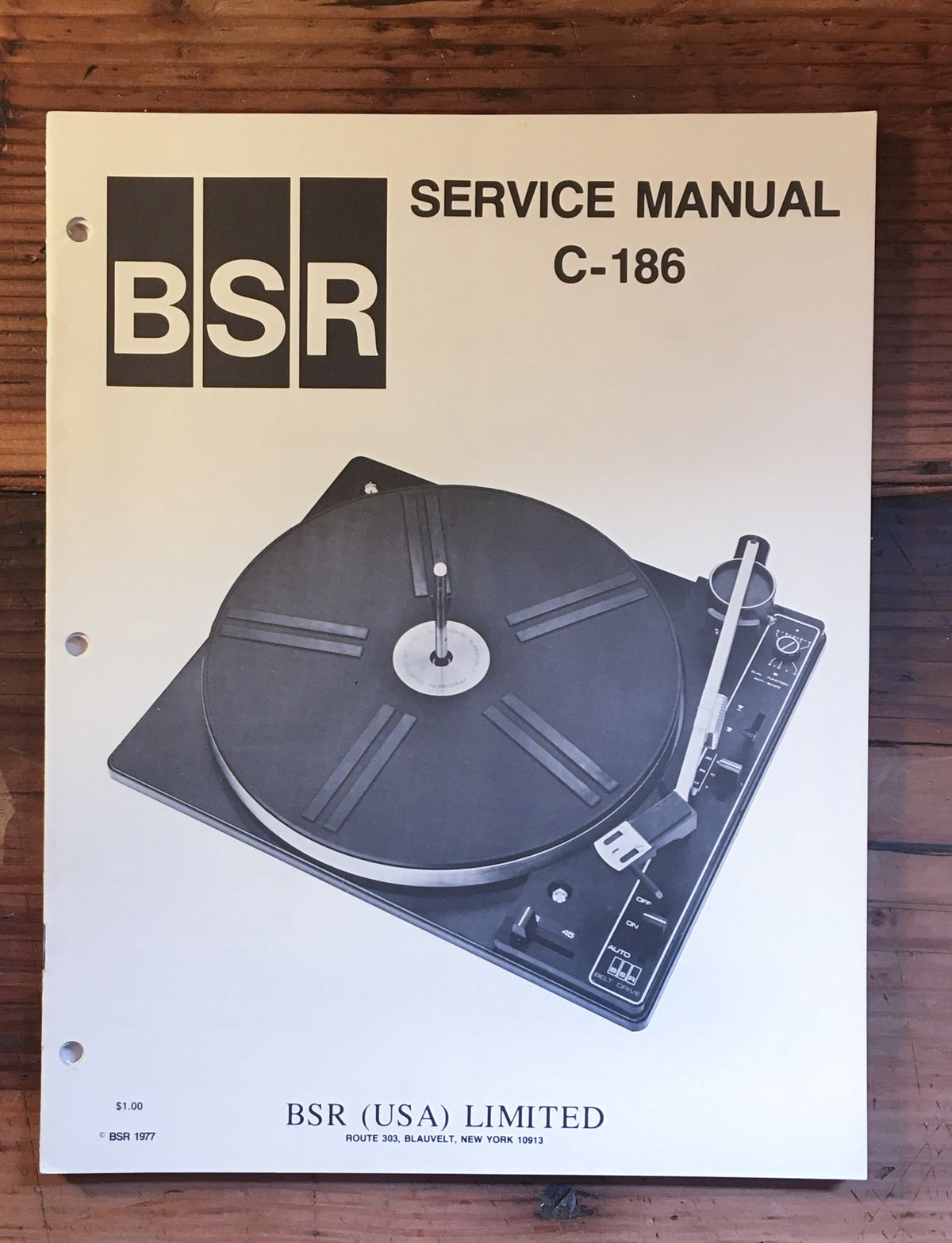 Kenwood C-186 C-186 Record Player / Turntable Service Manual *Original*