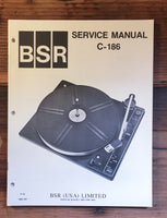 Kenwood C-186 C-186 Record Player / Turntable Service Manual *Original*