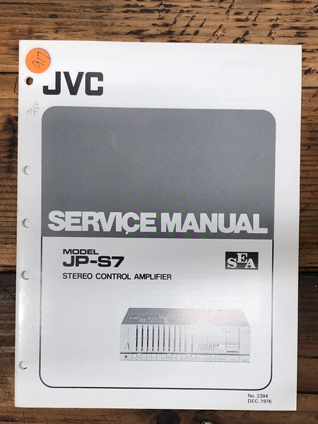 JVC JP-S7 Control Amplifier  Service Manual *Original*